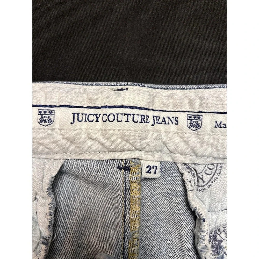 Juicy Couture Women's Bermuda Long Denim Jean Shorts Jorts 2000s Y2K Preppy 27